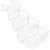 White Wire Under Shelf Storage Basket 4-Piece Set
