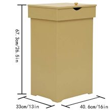 Country Style Garbage Can Wooden Trash Can