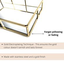 Mili Vanity Trays – 2 Large Perfume Organizer Mirror Trays