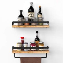 Paulownia Wood Rustic Floating Shelves Wall Mounted