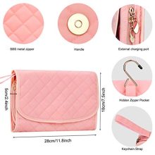 Foldable Jewelry Roll Bag Jewelry Organizer Case