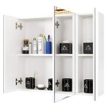 Storage Organizer Medicine Cabinet Space Saver with 3 Doors