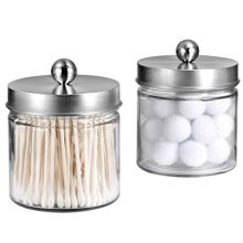 Bathroom Vanity Glass Storage Organizer Holder Canister Apothecary Jars