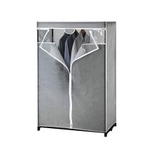 Type A Garment Rack with Clear Cover – Durable Clothes Organizer with Zippered Non-Woven Fabric for Bedroom, Closet & Seasonal Storage – 61” Grey