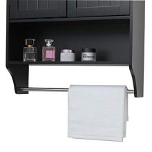 Wall Bathroom Cabinet with 1 Adjustable Shelf & Towels Bar