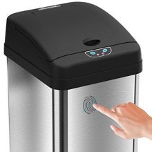 Upgrade Your Kitchen Cleanup with the 13 Gallon Touchless Sensor Trash Can