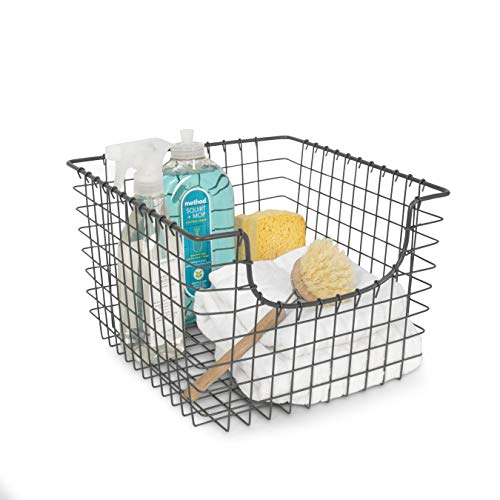 Spectrum Diversified Scoop Wire Basket, Vintage-Inspired Steel Storage