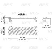 KES Glass Shelf for Bathroom Rectangular, 20-Inch Floating Shelves