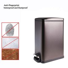 YCTEC Rectangular Bathroom Trash Can with Lid Soft Close