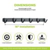 Hooks N Holders Matte Black 12 Wall Hooks Heavy Duty Wall Hanger