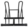 2-Bike Floor Stand: Metal Garage Storage Parking Rack for Efficient Bicycle Organization