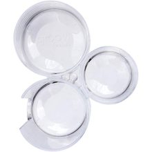 Triple Round Make up Container for Cosmetics, Bathroom