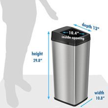 iTouchless 14 Gallon Sliding Lid Touchless Sensor Trash