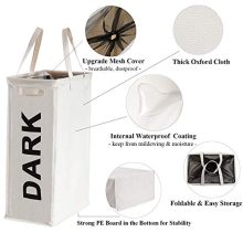 Slim Laundry Hamper Bag Waterproof Large Thin Foldable Dirty Clothes Storage