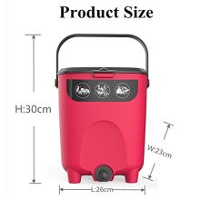 Indoor Compost Bin with Hermetic Lid - 2.6 Gallon Kitchen Composting Container for Food Waste