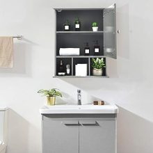 Bathroom Wall Mounted Storage Cabinet with Adjustable Shelf