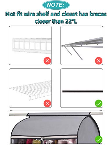 MISSLO 43" Hanging Garment Bags for Storage