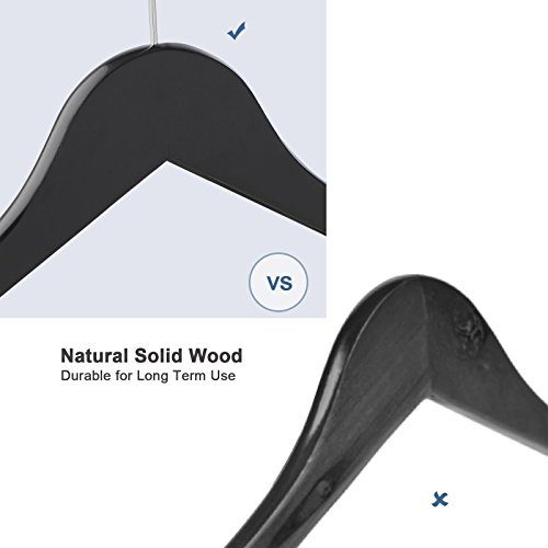 Wooden Coat Hangers Suit Hangers with Pants Bar