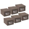 mDesign Soft Fabric Stackable Closet Storage Organizer Box