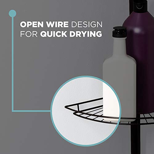 Maximize Your Shower Space – Premium Shower Tension Pole Caddy (Oil Rubbed Bronze)