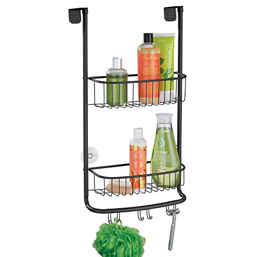 mDesign Modern Metal Bathroom Tub and Shower Caddy