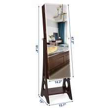 SONGMICS 8 LEDs Jewelry Cabinet Armoire