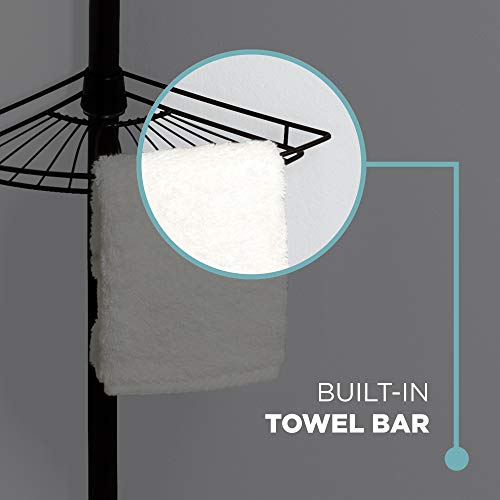 Maximize Your Shower Space – Premium Shower Tension Pole Caddy (Oil Rubbed Bronze)