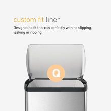 Rectangular Kitchen Step Trash Can