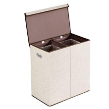 Easy Carrying Laundry Hamper with Removable Liners and Magnetic Lid