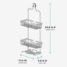 Rustproof Aluminum Shower Caddy Satin Chrome