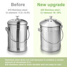 Indoor Compost Bucket for Kitchen Countertop