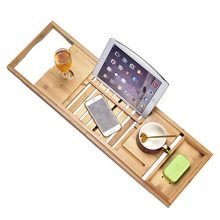 Luxury Bathtub Caddy Tray，Bamboo Bathtub Tray Caddy