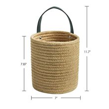 Goodpick 2pack Jute Hanging Basket - 7.87" x 7" Small Woven Fern