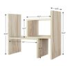 Organizer Office Storage Rack Adjustable Wood Display Shelf
