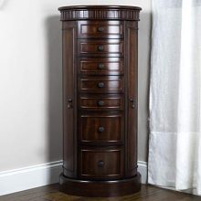 Hives and Honey Bailey Walnut Armoire Jewelry Cabinet