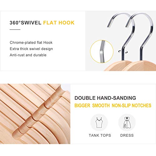 TOPIA HANGER Extra Strong Wooden Suit Hangers