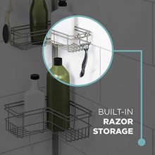 Tension Pole Shower Caddy, Satin Nickel
