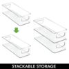 Food Storage Bin with Handles for Kitchen Pantry, Cabinet