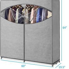 Wardrobe Clothes Storage Organizer Closet with Hanging Rack
