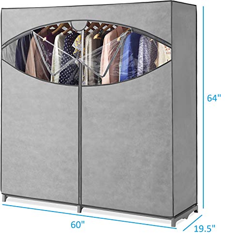 Wardrobe Clothes Storage Organizer Closet with Hanging Rack
