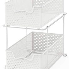 Simple Houseware 2 Tier Sliding Cabinet Basket Organizer Drawer