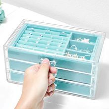 V-HANVER Jewelry Boxes for Women with 3 Drawers
