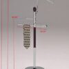 King's Brand Wood & Metal Suit Valet Rack Stand Organizer