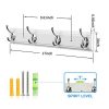 White Wall Mounted Coat Rack, Wooden Modern