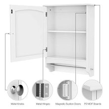 Wooden Single Door Wall Mount Storage Organizer
