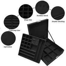 Jewelry Box for Women, QBeel 2 Layer, 36 Compartments