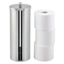 mDesign Modern Bathroom Storage and Toilet Brush Set