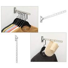 Folding Wall Mounted Laundry Hanger with 10 Hooks