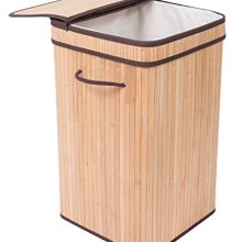 BIRDROCK HOME Square Laundry Hamper with Lid and Cloth Liner