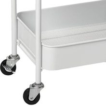 CAXXA 3-Tier Rolling Metal Storage Organizer - Mobile Utility Cart